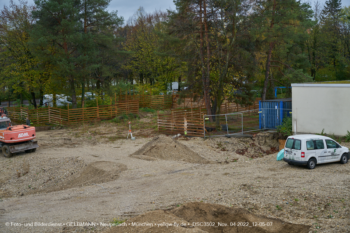04.11.2022 - Baustelle an der Quiddestraße Haus für Kinder in Neuperlach